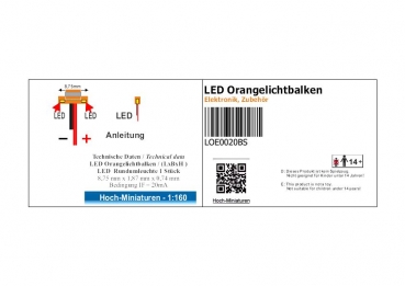 LED signal bar and 1 rotating beacon, orange, N track